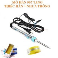 COMBO MỎ HÀN ĐIỀU CHỈNH NHIỆT ĐỘ NO-907 220V-60W(LOẠI XỊN) KÈM NHỰA THÔNG, THIẾC