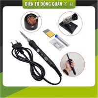 COMBO Mỏ hàn điều chỉnh nhiệt độ NO.901 KS801A + Đế gác mỏ hàn vuông + Bộ vệ sinh đầu mỏ hàn + dụng cụ hút thiếc lớn