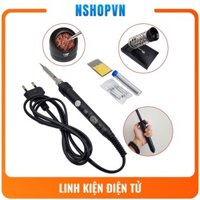 COMBO Mỏ hàn điều chỉnh nhiệt độ NO.901 KS801A + Đế gác mỏ hàn vuông + Bộ vệ sinh đầu mỏ hàn + dụng cụ hút thiếc lớn