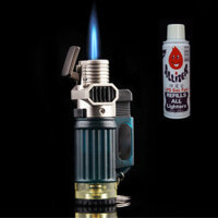 Combo Móc Khóa Kiêm Bật Lửa Khò 1 Tia Mạnh Mẽ CF01  Tặng Bình Gas Chuyên Dụng Cho Bật Lửa Màu Ngẫu Nhiên