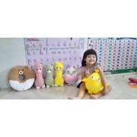 combo móc thú lạc đà, móc thú len nhung đũa