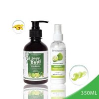 [combo Mọc Tóc] Dầu Gội 250ml & Serum Tinh Dầu Bưởi 100ml Kích Thích Mọc Tóc, Ngừa Rụng – Milaganics