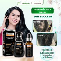 Combo Mọc Tóc Dầu Gội + Serum DHT.Blocker, Thuốc Hỗ Trợ Kích Thích Mọc Tóc Dày Đen Giảm Gãy Rụng 250ml + 30ml