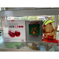 COMBO mọc tóc, đẹp da, cải thiện nội tiết tố L cystine 500mg 60v và Vitamin E Đỏ 100v