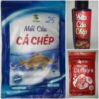 Combo mồi câu cá chép hiệu quả số 1( gồm 3 gói) Sữa câu chép và mồi cá chép