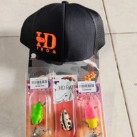 Combo mồi giả câu lure cá lóc HDfrog chào tạm biệt cần thủ Việt Nam HD40 HD40X HDrat tặng kèm nón lưỡi trai HDFrog