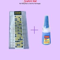 Combo Móng Úp Chân HSM Kèm Keo 401 Chuyên Dùng Để Úp Móng Cho Chân