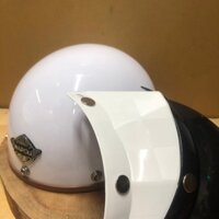 Combo mũ bảo Hiểm 1/2 Napoli PUG Version Harley ron nâu với 2 lưỡi trai trắng ,đen phiên bản mới chào năm 2024