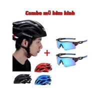 Combo mũ bảo hiểm kèm kính đi phượt dành cho xe đạp | Siêu Đẹp & Chất Lượng