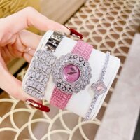 Combo mua 1 được 3 ( tặng 1 dây đá + 1 lắc tay) đồng hồ nữ đeo tay cao cấp chống nước Ch0pard size 33mm fullbox