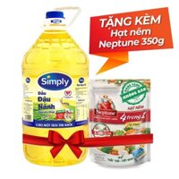 [Combo mua dầu ăn tặng hạt nêm] Dầu đậu nành Simply 5L được tặng 1 gói Hạt Nêm 4 trong 1 - Vị Heo 350g