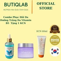 ComBo Mua Serum Vitamin B5 Kem Dưỡng Trắng Da White Lie Tặng 1 KCN