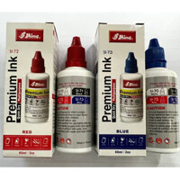 Combo Mực đóng dấu Shiny Premium Ink,SI-72 ( Đ ) - SI-73( X), S62 ( Đ )  ( Chính Hãng ) .