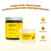 [COMBO] Muối Tắm Ngũ Mộc + Kem Nghệ Đa Năng Nano Curcumin Mulskin - viêm da cơ địa, á sừng, hắc lào, zona, chàm, nấm da