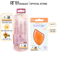 Combo Mút cam tán nền RT Real Techniques và Bộ 3 cây cọ mắt RT Real Techniques Daily Eye Essential