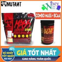 Combo Mutant Mass Extreme 2500 6LBS và BCAA Mutant vị Vani