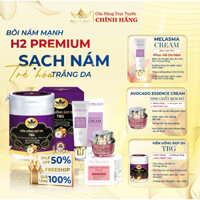 Combo Nám Mạnh Gồm Viên Uống Tế Bào Gốc, Kem H2 Và Kem Bơ Premium Angel, Giúp Giảm Sạm Nám, Ngừa Lão Hoá
