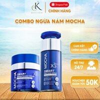COMBO Nám MOCHA Giảm Sạm Nám, Tàn Nhang, Đồi Mồi Hiệu Quả, Trắng Da Smart First Care Serum 30ml
