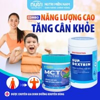 Combo Năng Lượng Cao, Tăng Cân Khỏe Mạnh gồm 2 sản phẩm Bột Chất Béo MCT NUTRI và Bột Maltodextrin SUPDEXTRIN