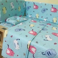 Combo nệm và ga bọc nệm vải lanh tôn cho kt 110*70