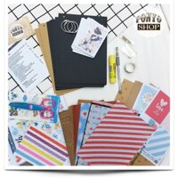 Combo Nguyên liệu làm Scrapbook Handmade Vintage (Bản đầy đủ) - PONYO Shop