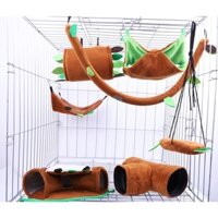 Combo nhà ngủ gốc cây trọn bộ cho sóc cảnh các loại (không kèm chuồng)