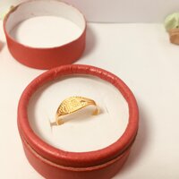 Combo Nhan Nữ Mạ Vàng 18K, Phong Cách Hàn Quốc, Thiết kế mảnh, Size Nhẫn 18 - Đồng Tiền