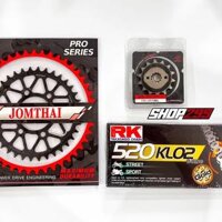COMBO NHÔNG SÊN DĨA CHO HONDA CB300R (NHÔNG DĨA JOMTHAI + SÊN RK 520 KLO2 VÀNG)