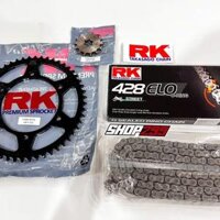 COMBO NHÔNG SÊN DĨA CHO YAMAHA MT15 (NHÔNG DĨA RK + SÊN RK 428 ELO MÀU XÁM, PHỐT O-RING)