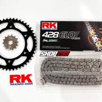 COMBO NHÔNG SÊN DĨA CHO YAMAHA XSR155 / R15V3 / XS155R (NHÔNG DĨA RK ĐEN + SÊN RK 428 ELO CÓ PHỐT O-RING)