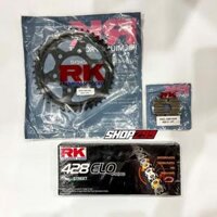 COMBO NHÔNG SÊN DĨA RK CHO HONDA CBR150R (NHÔNG DĨA RK + SÊN RK 428 ELO CÓ PHỐT O-RING)