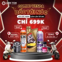Combo nhớt Eni Racing Tec 5w40 và phụ gia chăm sóc xe dành riêng cho xe Vespa/ Piaggio