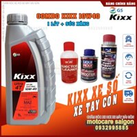 COMBO Nhớt Kixx Ultra Fully SN 1L và  Dung Dịch Súc xăng Vệ Sinh Buồng Đốt Thunder, Liqui, Bluechem