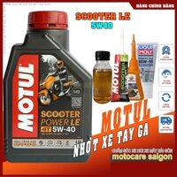 Combo: Nhớt Motul Scooter Power LE 5w40 + Nhớt láp Motul/Repsol/Liqui Moly