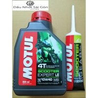 Combo nhớt Motul Scooter Expert LE và nhớt lap Motul