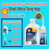 Combo Nhớt Shell Ga Trắng + Láp shell