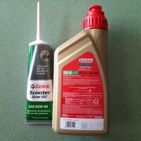 COMBO Nhớt Tay Ga CASTROL POWER1 SCOOTER 10W40 800ml (0.8L)+ Nhớt láp Castrol 120Ml