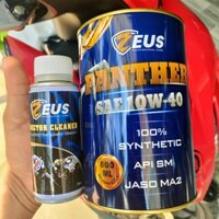 COMBO Nhớt tổng hợp xe số ZEUS PANTHER 10W40 MA2 + VỆ SINH KIM PHUN ZEUS 75ml
