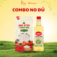 Combo NO ĐỦ: 5KG ST25 và Dầu nành Janbee Dẻo Thơm Ngon - Gạo Đồng Việt, Gạo Ngon Thượng Hạng, Cơm Dẻo, Hạt Dài - Hàng Ch