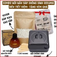 Combo nồi chống dính wax lông,sáp beans, mỡ trăn chính Hãng N’store