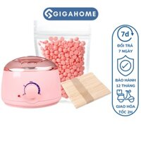 Combo Nồi Đun Sáp Wax GIGAHOME + 100gram Sáp Wax Lông Cao Cấp Và 5 Que Gỗ Lớn
