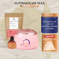 Combo Nồi Đun Sáp Wax Lông ProWax 100 + 100Gr Sáp Hoa Hồng Prenium Wax Lông Australia Jax Wax + Mỡ Trăn Nstore
