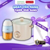 Combo nồi nấu chậm Samono 3 Lít SW-SC10 và máy xay mini 300ml ăn dặm cho bé SW-MC200/ MC200S cối thủy tinh dao inox304