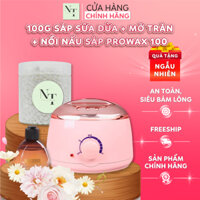 Combo Nồi Nấu Sáp ProWax 100 Cao Cấp  + 100gr Sáp Wax Lông Sữa Dừa Premier + Mỡ Trăn N'store NT WAXING CHE TÊN - 8582