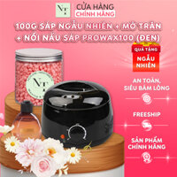 Combo Nồi Nấu Sáp Prowax 100 Đen + 100Gr Sáp Wax Lông Cao Cấp NT WAXING + Mỡ Trăn Nstore Tặng Que CHE TÊN - 8582