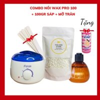 Combo nồi nấu Sáp Wax Lông Nóng Siêu Tiết Kiệm Triệt Lông Nách Tay Chân Bikini dễ dàng tại nhà