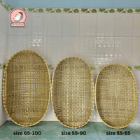 Combo nôi tre nằm võng+bọc nệm và gối cao su non cho bé.