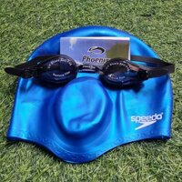 Combo nón bơi,mũ bơi che tai Speedo + Kính bơi Phoenix 203