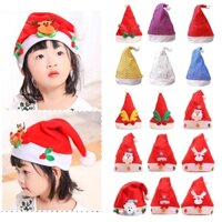 COMBO Nón Giáng Sinh Vải Mềm Màu Đỏ Tươi Sáng Mũ Dùng Trang Trí Noel Tuần Lộc Người Tuyết Ông Già Noel Cute Dễ Thương