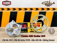 Combo NSD cho Exciter 135 2011 ( Cùi đĩa cnc / Đĩa tải nhôm 7075 / Sên SSS 10li / Nhông Rector )